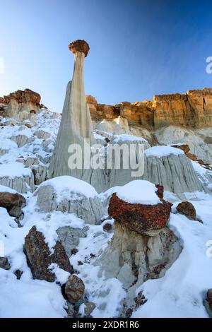 Geografia / viaggi, Stati Uniti, Wahweap Hoodoos, White Hoodoos, USO NON ESCLUSIVO PER L'USO DI CARTOLINE PIEGHEVOLI, BIGLIETTI DI AUGURI e CARTOLINE Foto Stock