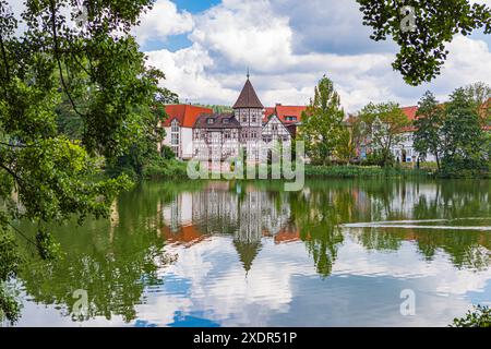 Burgsee della città di Bad Salzungen in Turingia, Germania. Foto Stock