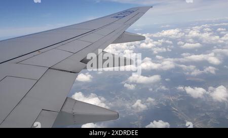 Vista dal cielo da un aereo Foto Stock