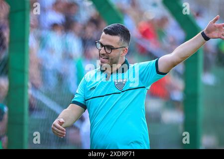 Santa Cruz do sul, Brasile. 24 giugno 2024. RS - SANTA CRUZ DO SUL - 06/23/2024 - BRASILEIRO D 2024, AVENIDA x BRASIL DE PELOTAS - WILIAM CAMPOS allenatore dell'Avenida durante la partita contro il Brasil de Pelotas allo stadio Eucaliptos per il campionato brasiliano D 2024. Foto: Vinicius Molz Schubert/ credito: AGIF/Alamy Live News Foto Stock