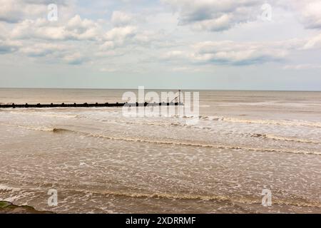 West Runton Beach, tra Cromer e Sheringham, Norfolk, Regno Unito Foto Stock