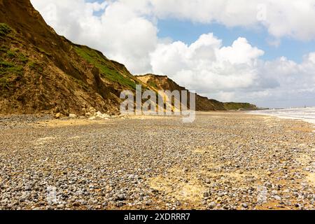 West Runton Beach, tra Cromer e Sheringham, Norfolk, Regno Unito Foto Stock