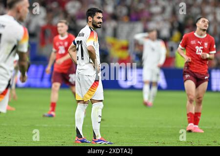 Ilkay Gundogan (21) della Germania nella foto di domenica 23 giugno 2024 a Francoforte , Germania , durante una partita di calcio tra le squadre nazionali di Svizzera e Germania nella terza giornata del gruppo A nella fase a gironi del torneo UEFA Euro 2024 . FOTO SPORTPIX | David Catry Foto Stock