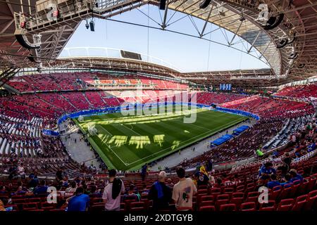 Lipsia, Germania. 24 giugno 2024. La Red Bull Arena è pronta per la partita di UEFA Euro 2024 nel gruppo B tra Croazia e Italia a Lipsia. Credito: Gonzales Photo/Alamy Live News Foto Stock