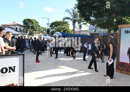 Los Angeles, California, USA 24 giugno 2024 la prima di Los Angeles di ÒHorizon: An American Saga - Chapter 1Ó al Regency Village Theatre il 24 giugno 2024 a Los Angeles, California, USA. Foto di Barry King/Alamy Live News Foto Stock