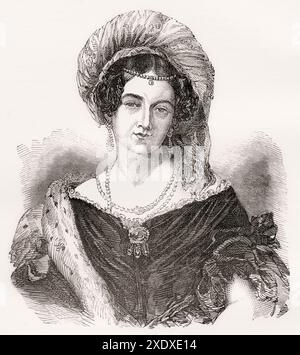 Victoria Maria Louisa, Duchessa di Kent e Strathearn, 1786 - 1861. Madre della regina Vittoria. Dalla storia illustrata dell'Inghilterra di Cassell. Foto Stock