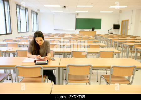 Classe, studenti, School of Business, UPV, EHU, Università dei Paesi Baschi, San Sebastian, Donostia, Gipuzkoa, Paesi Baschi, Spagna Foto Stock