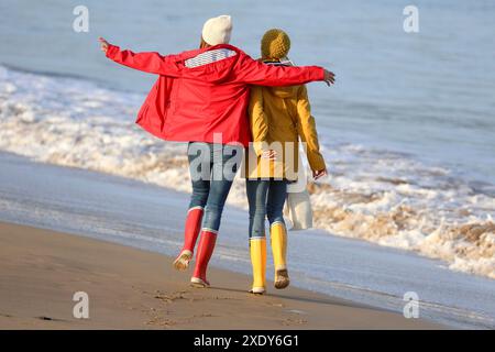 Stili di vita, la spiaggia di Hendaya Foto Stock