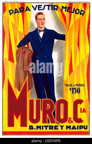 MAUZAN Achille Lucien (1883-1952) - Muroc & CIA - Para vestir mejor c - 1927 poster pubblicitario francese d'epoca Foto Stock