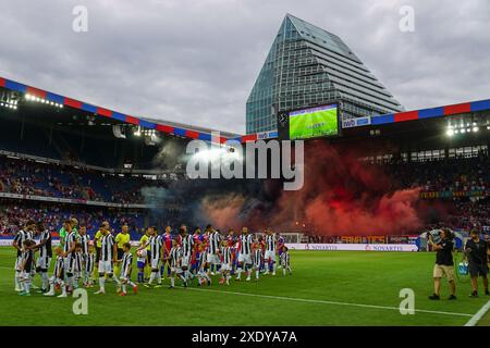 Football CL: Qualificazione 2018/19 - FC Basel - PAOK Saloniki Foto Stock