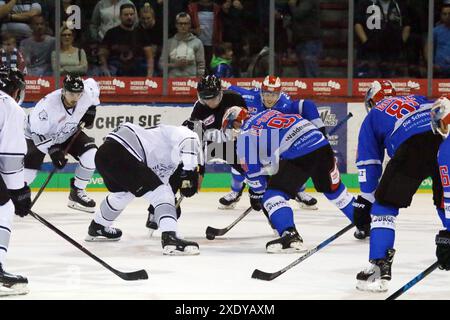 1° Sptg. DEL 18-19: SERC Wildwings vs. Nuernberg Ice Tigers Foto Stock