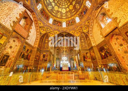 Isfahan, Iran - 24 ottobre 2018: Meraviglioso interno della chiesa di Bedkhem nel distretto di New Julfa. Foto Stock