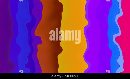 Forme d'onda colorate Foto Stock