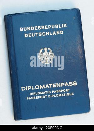 Passaporto diplomatico della Repubblica federale di Germania Foto Stock