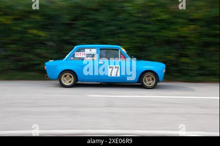 Rally di auto d'epoca fiat 128 rally pesaro CUP Foto Stock