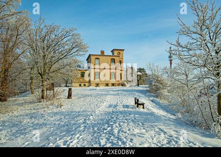 Tradizionale casa di montagna di Horsel in inverno Foto Stock