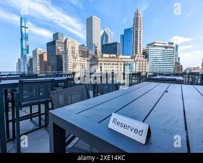 Tavolo riservato per cene private a chicago Foto Stock