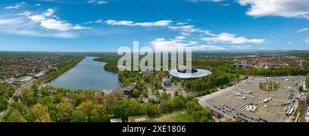 Vista aerea del lago Masch ad Hannover, Germania Foto Stock