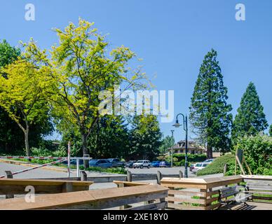 Fort Langley Waterfront sulle rive del fiume Fraser, Langley, Canada, BC Foto Stock