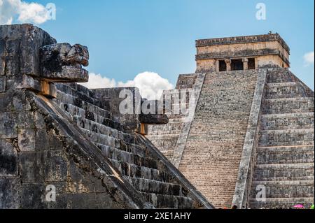 Tempio di Kukulcan a Chichen Itza Foto Stock