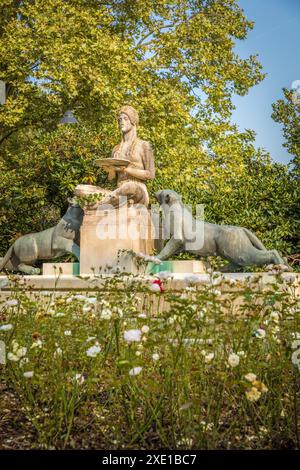 Geografia / viaggi, Germania, Assia, Fontana della sete nel Jubilee Park, DIRITTI AGGIUNTIVI-AUTORIZZAZIONE-INFO-NON-DISPONIBILE Foto Stock