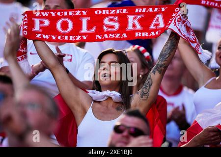 Dortmund, Germania. 25 giugno 2024. Tifosi polacchi alla partita di calcio Euro 2024 tra Francia e Polonia al Signal Iduna Park di Dortmund, Germania - martedì 25 giugno 2024. Sport - calcio . (Foto di Fabio Ferrari/LaPresse) credito: LaPresse/Alamy Live News Foto Stock