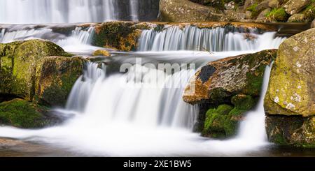 Cascata selvaggia a Karpacz-Montagne dei giganti/Polonia 4 Foto Stock