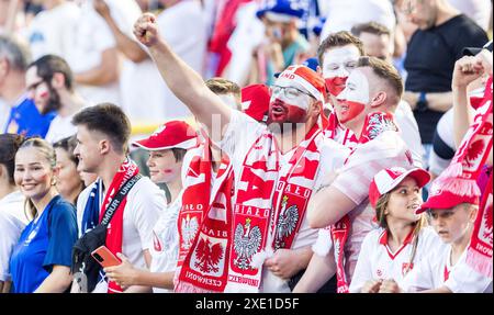 BVB Stadion Dortmund, Dortmund, Germania. 25 giugno 2024. Euro 2024 gruppo D calcio, Francia contro Polonia; Polonia crediti tifosi: Action Plus Sports/Alamy Live News Foto Stock