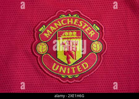 Logo/emblema/stemma del Manchester United Foto Stock