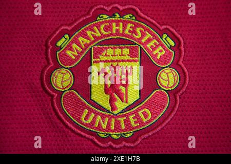 Logo/emblema/stemma del Manchester United Foto Stock