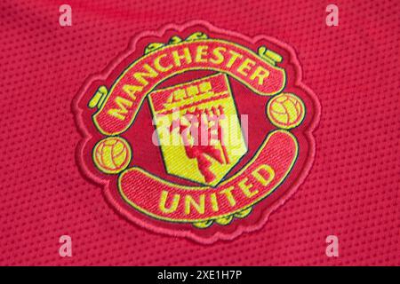 Logo/emblema/stemma del Manchester United Foto Stock