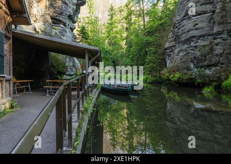 Serratura superiore nella Svizzera sassone Foto Stock