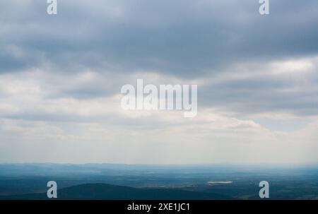 Le Ouachita Mountains in Oklahoma si vedono dalla Talimena Scenic Drive Foto Stock