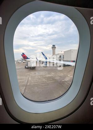 Denver Colrado Airport Structure Scenarios Foto Stock