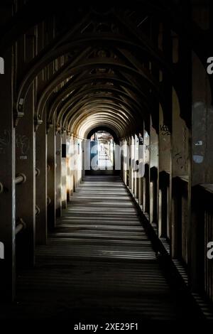 Livello alto ponte in Newcastle upon Tyne Foto Stock