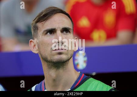Fabian Ruiz di Spagna visto in azione durante la partita UEFA EURO 2024 tra Albania e Spagna a Signal Iduna. Punteggio finale: Albania 0:1 Spagna. Foto Stock