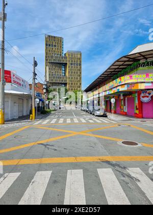 Colombia, Medellin, quartiere di Carabobo nell'area dell'edificio Freedom Square Foto Stock