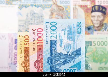 Franco CFA dell'Africa occidentale un background imprenditoriale Foto Stock