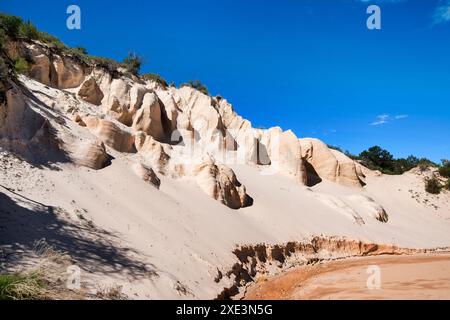 White Sandstone Walls, Red Hollow Canyon Trail, Orderville, Utah Foto Stock