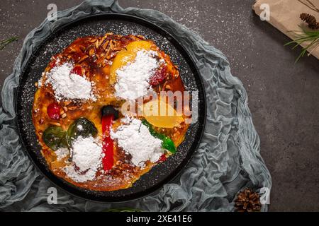 Bolo Rei o Kings Cake Foto Stock