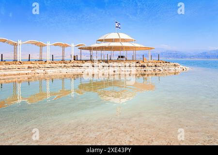 Il lago più salato del mondo Foto Stock