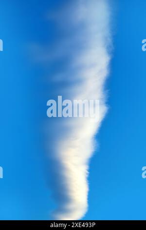 Pista di aeroplano disorientata da un vento Foto Stock