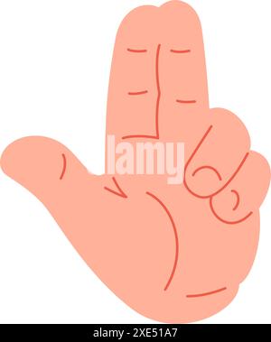 Mano umana benedizione religiosa spirituale dita sollevate gesto icona vettoriale illustrazione piatta. Braccio cartoni animati maschile che mostra la Santa religione che prega ope Illustrazione Vettoriale