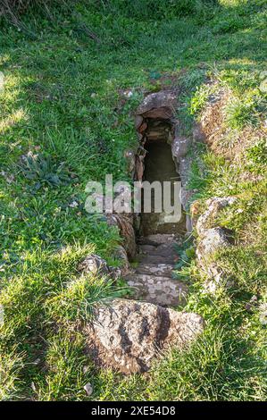 16 gennaio 2024 Italia, Sardegna, Oristano, Fordongianus, Casa Aragonese, esempio di architettura sarda con influenze spagnole chiesa campidano Foto Stock