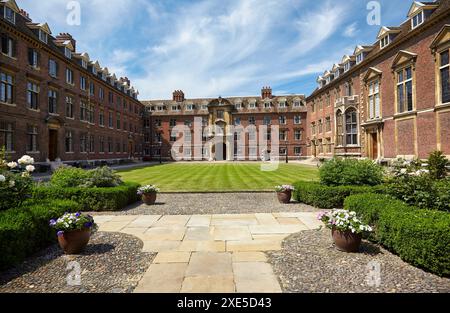 La corte aperta del St Catharine's College. Cambridge. Cambridgeshire. Regno Unito Foto Stock