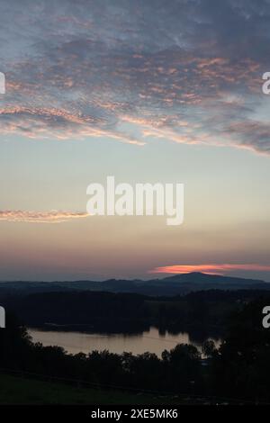 Serata al Wallersee Foto Stock