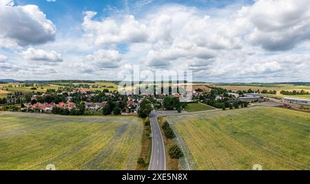 Fotografia aerea Siptenfelde Harz città di Harzgerode Foto Stock