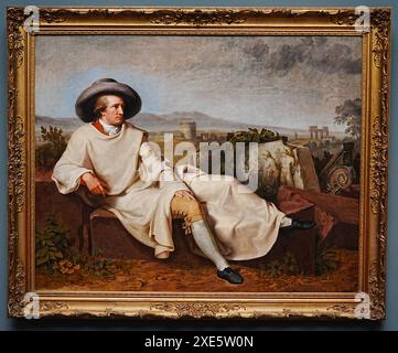 Goethe nella campagna romana, olio su tela, 1787 di Tischbein Foto Stock