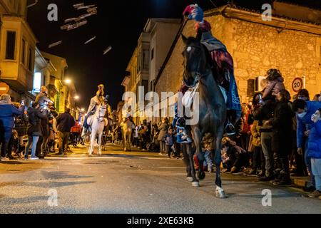 Parata dei tre Re in Llucmajor Street Foto Stock