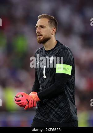 Colonia, Germania. 25 giugno 2024. Jan Oblak della Sloveniaduring la partita dei Campionati europei UEFA allo Stadio di Colonia, Colonia. Il credito per immagini dovrebbe essere: David Klein/Sportimage Credit: Sportimage Ltd/Alamy Live News Foto Stock